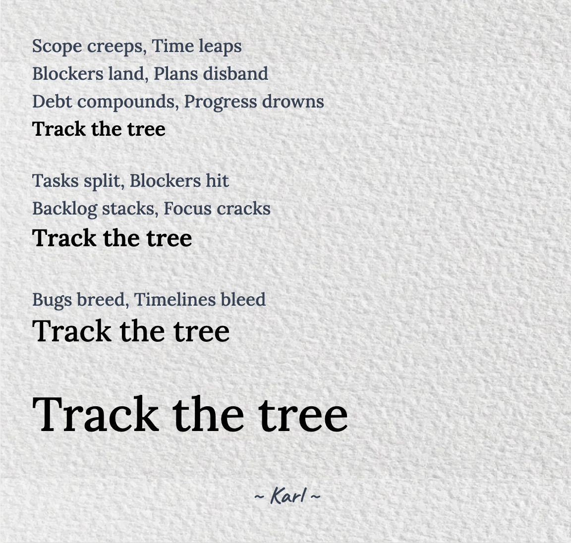 Problem Tree Poem